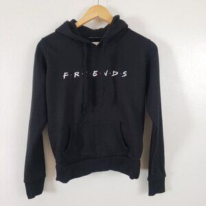 Cotton On Friends Graphic Pullover Hoodie Sweatshirt Small Black